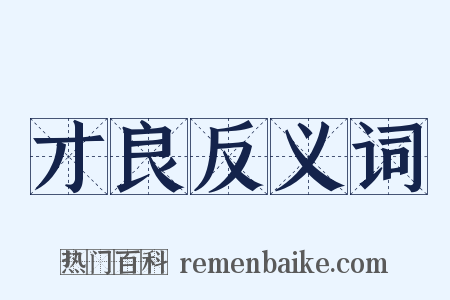 才良反义词是什么意思的图片
